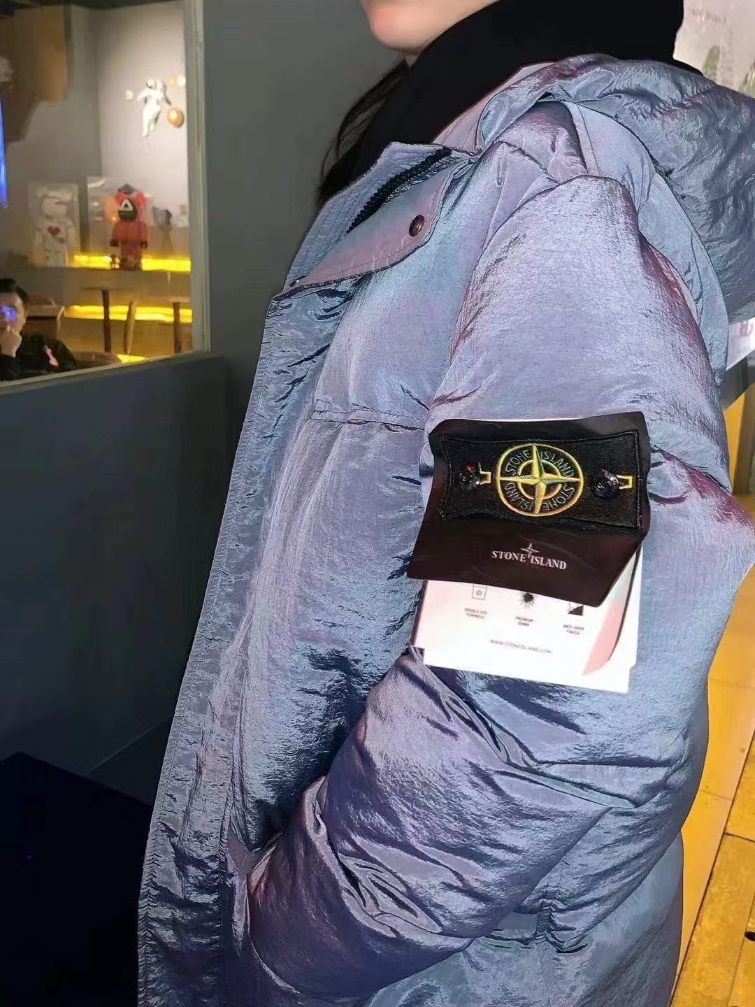 stone island ダウン偽物 トップス 保温 ふんわり ダウンジャケット アウター シンプル 厚い ブルー_6