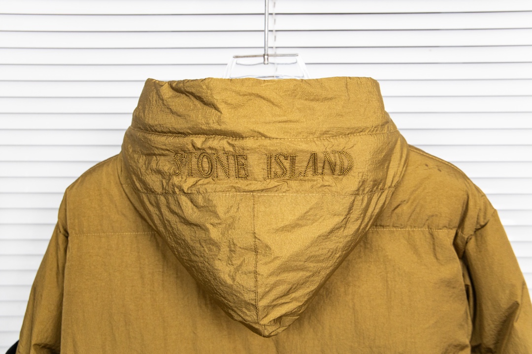 stone island ダウン ジャケットコピー トップス 保温 ふんわり 厚い アウター イエロー_15