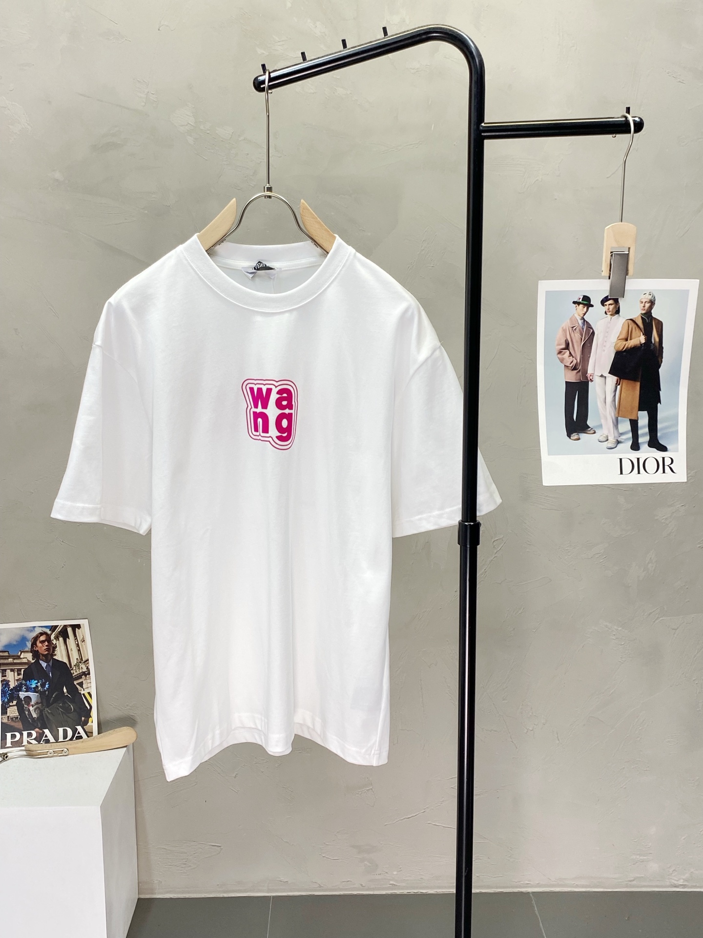 アレキサンダーワン tシャツ ロゴコピー プリント 半袖トップス 純綿 シンプル ホワイト_1